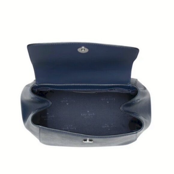 Kate Spade New York Madison Flap Saffiano Leather Medium Backpack Parisian Navy - Picture 3 of 5